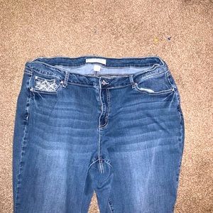 Plus size blue jeans